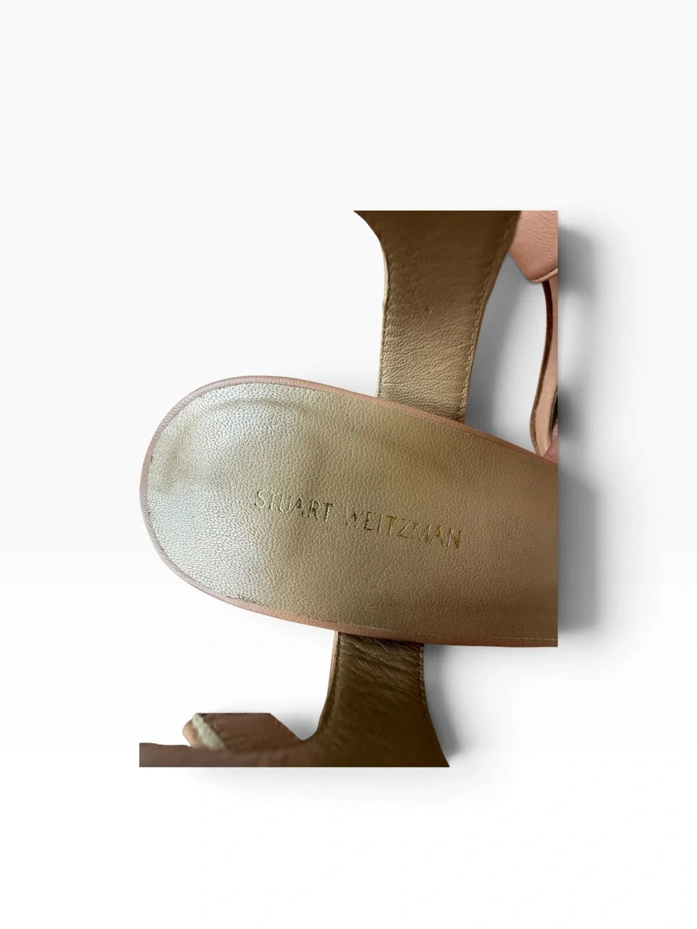 Stuart Weitzman Nude Leather Stiletto Sandals Size 10